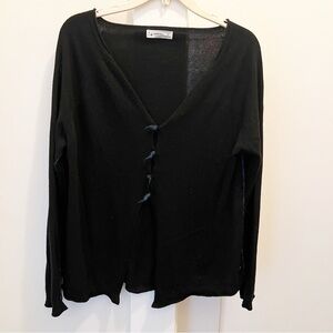Ottod’Ame Black‎ V-Neck Cardigan